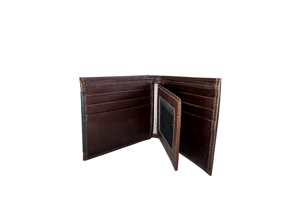 Billetera hombre de cuero natural – Café bifold
